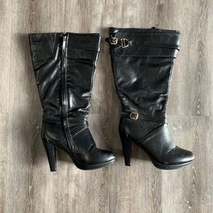 Wide calf knee high boots